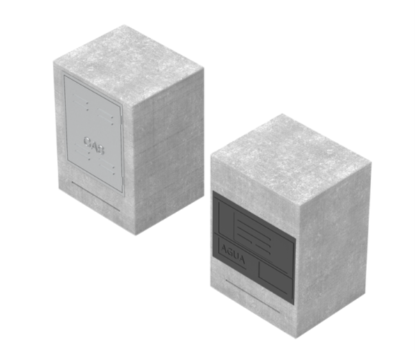 pilar simple agua y gas